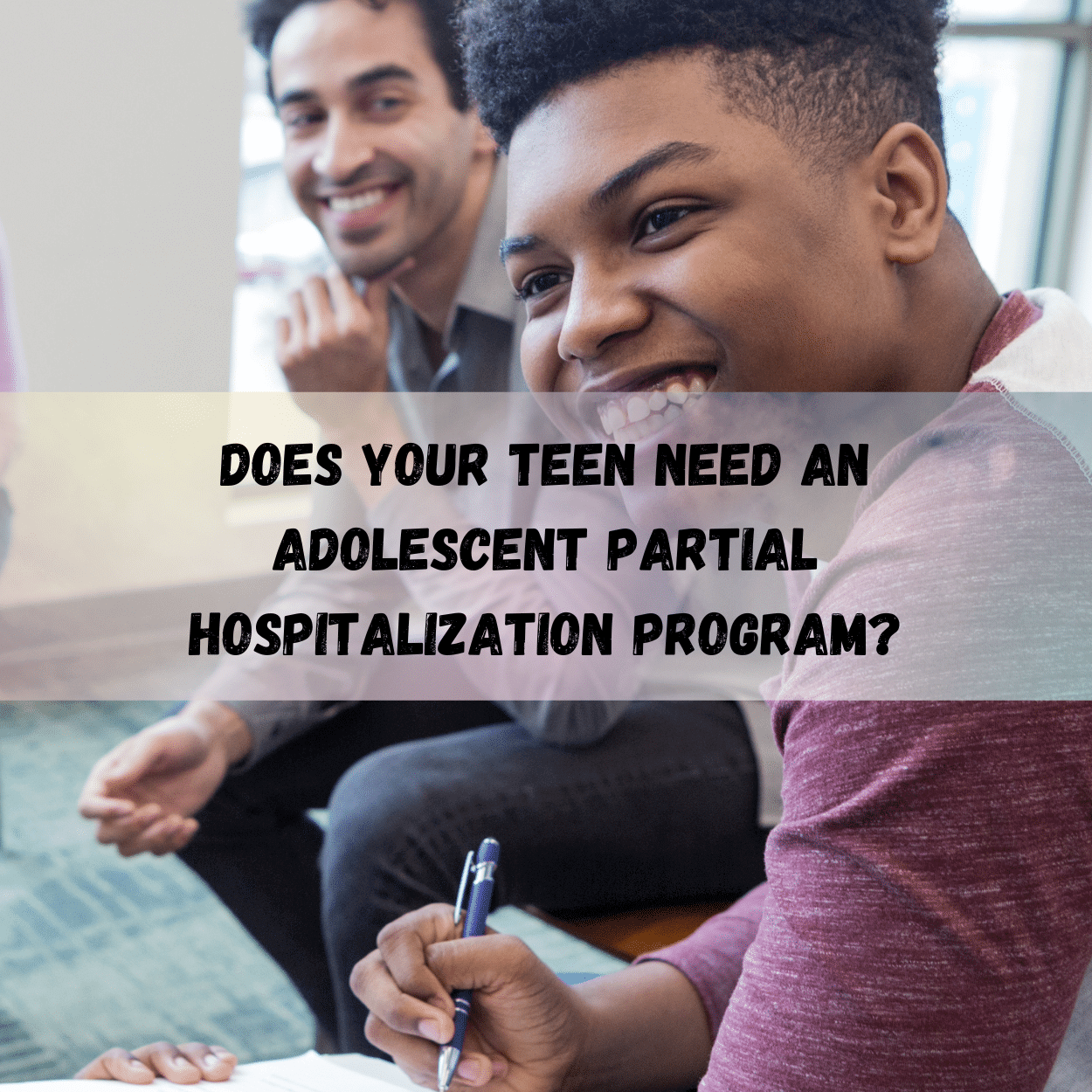 Teen in an Adolescent Partial Hospitalization Program engaging in therapy session, showcasing the supportive and structured environment provided by Key Healthcare.